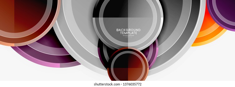 Coloridos círculos brillantes de fondo. Vector