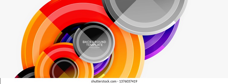 Coloridos círculos brillantes de fondo. Vector