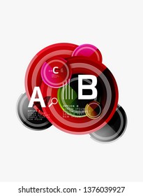 Coloridos círculos brillantes de fondo. Vector