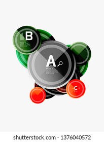 Coloridos círculos brillantes de fondo. Vector