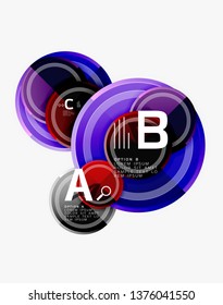 Coloridos círculos brillantes de fondo. Vector