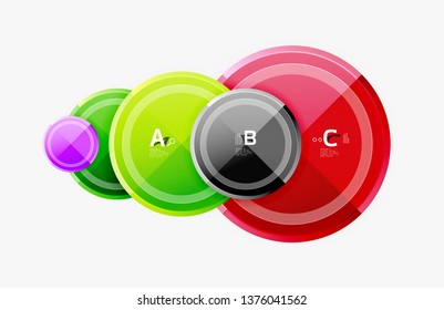 Coloridos círculos brillantes de fondo. Vector