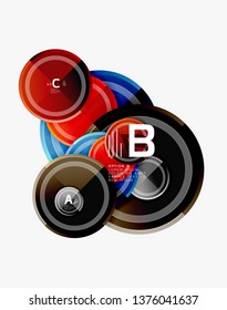 Farbiges Glossar kreiert den Hintergrund. Vektorgrafik