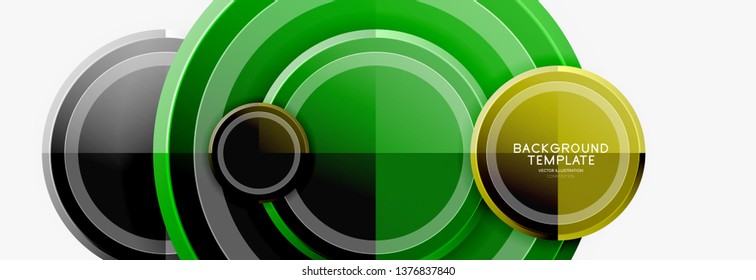 Coloridos círculos brillantes de fondo. Vector