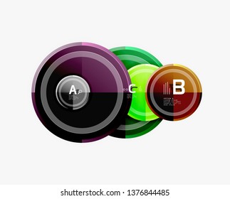 Coloridos círculos brillantes de fondo. Vector