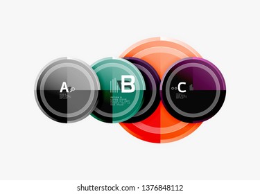 Coloridos círculos brillantes de fondo. Vector