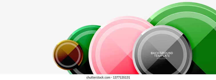 Coloridos círculos brillantes de fondo. Vector