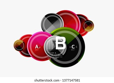 Coloridos círculos brillantes de fondo. Vector