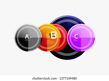 Coloridos círculos brillantes de fondo. Vector