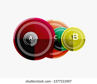 Coloridos círculos brillantes de fondo. Vector