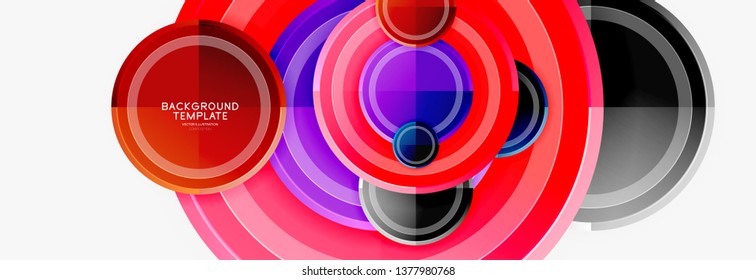 Coloridos círculos brillantes de fondo. Vector