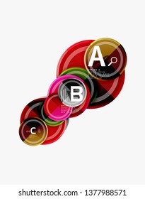 Coloridos círculos brillantes de fondo. Vector