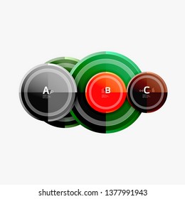 Fundo de círculos brilhantes coloridos. Vetor