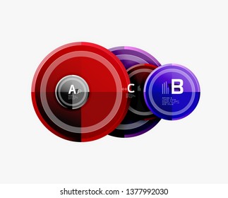 Coloridos círculos brillantes de fondo. Vector