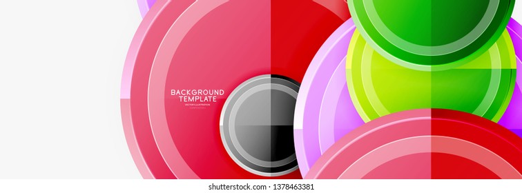 Coloridos círculos brillantes de fondo. Vector