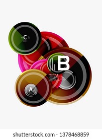Coloridos círculos brillantes de fondo. Vector