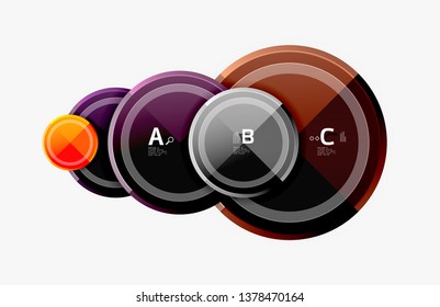 Coloridos círculos brillantes de fondo. Vector