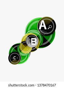 Colorful glossy circles background. Vector