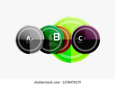 Colorful glossy circles background. Vector