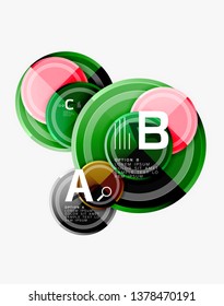 Coloridos círculos brillantes de fondo. Vector