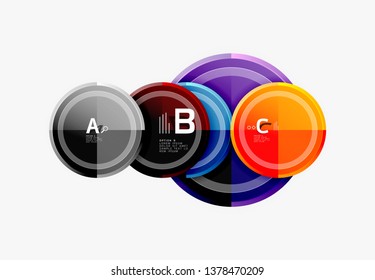 Coloridos círculos brillantes de fondo. Vector
