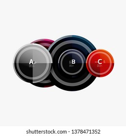 Colorful glossy circles background. Vector