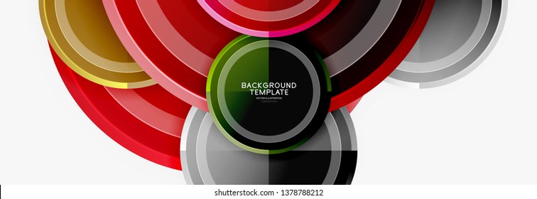 Coloridos círculos brillantes de fondo. Vector