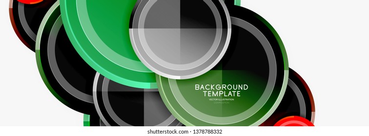 Coloridos círculos brillantes de fondo. Vector