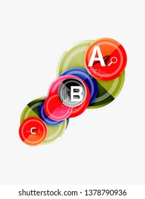 Coloridos círculos brillantes de fondo. Vector