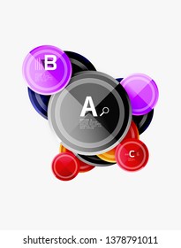 Coloridos círculos brillantes de fondo. Vector