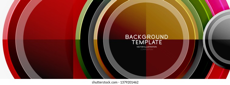 Coloridos círculos brillantes de fondo. Vector