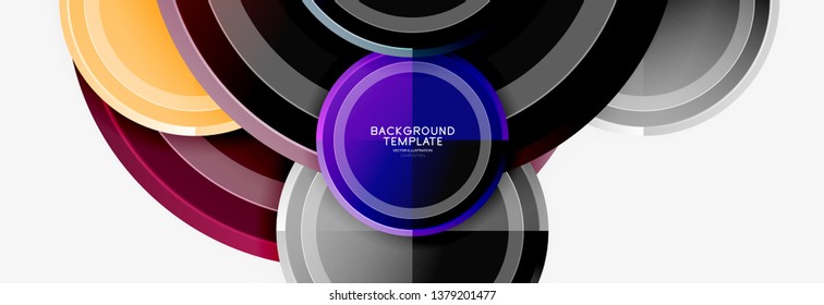 Coloridos círculos brillantes de fondo. Vector