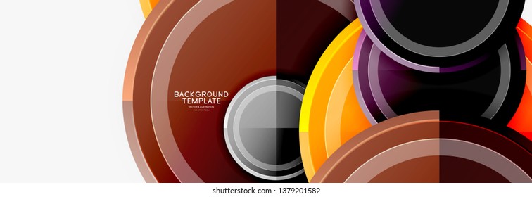 Coloridos círculos brillantes de fondo. Vector
