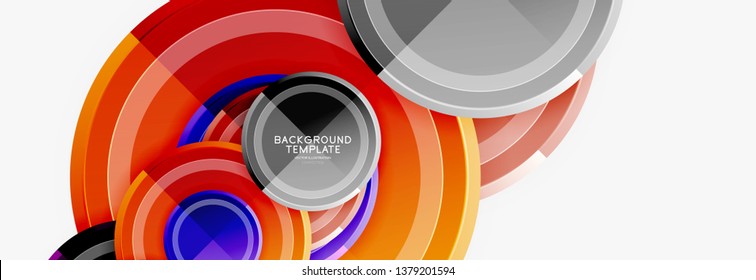 Coloridos círculos brillantes de fondo. Vector