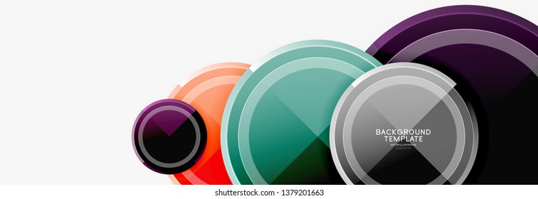 Coloridos círculos brillantes de fondo. Vector