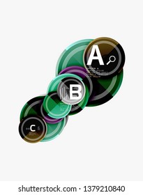Coloridos círculos brillantes de fondo. Vector