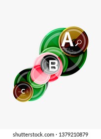 Coloridos círculos brillantes de fondo. Vector
