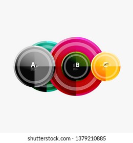 Colorful glossy circles background. Vector