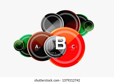 Coloridos círculos brillantes de fondo. Vector