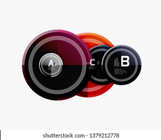 Coloridos círculos brillantes de fondo. Vector