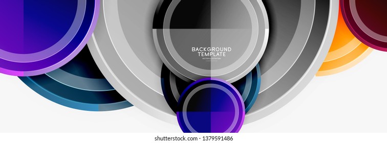 Coloridos círculos brillantes de fondo. Vector