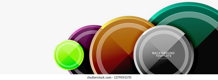 Coloridos círculos brillantes de fondo. Vector