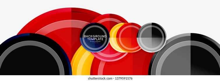 Coloridos círculos brillantes de fondo. Vector
