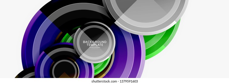 Coloridos círculos brillantes de fondo. Vector