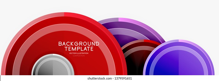 Coloridos círculos brillantes de fondo. Vector