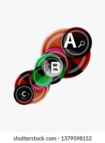 Coloridos círculos brillantes de fondo. Vector