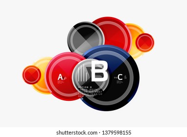 Coloridos círculos brillantes de fondo. Vector