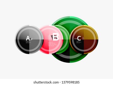 Coloridos círculos brillantes de fondo. Vector