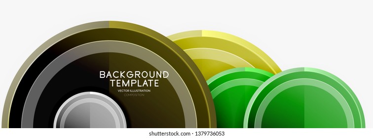 Coloridos círculos brillantes de fondo. Vector