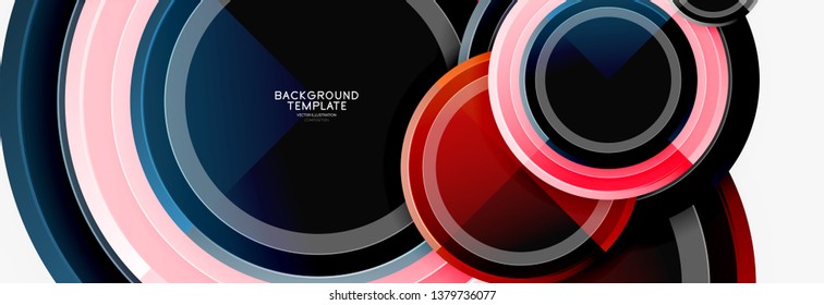 Coloridos círculos brillantes de fondo. Vector
